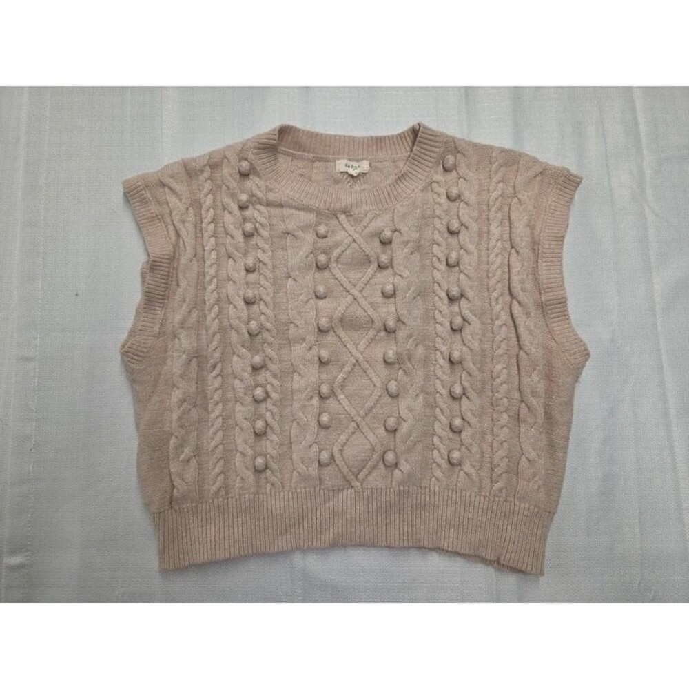 Debut Ladies Sweater Vest Soft Cream colored sized Large